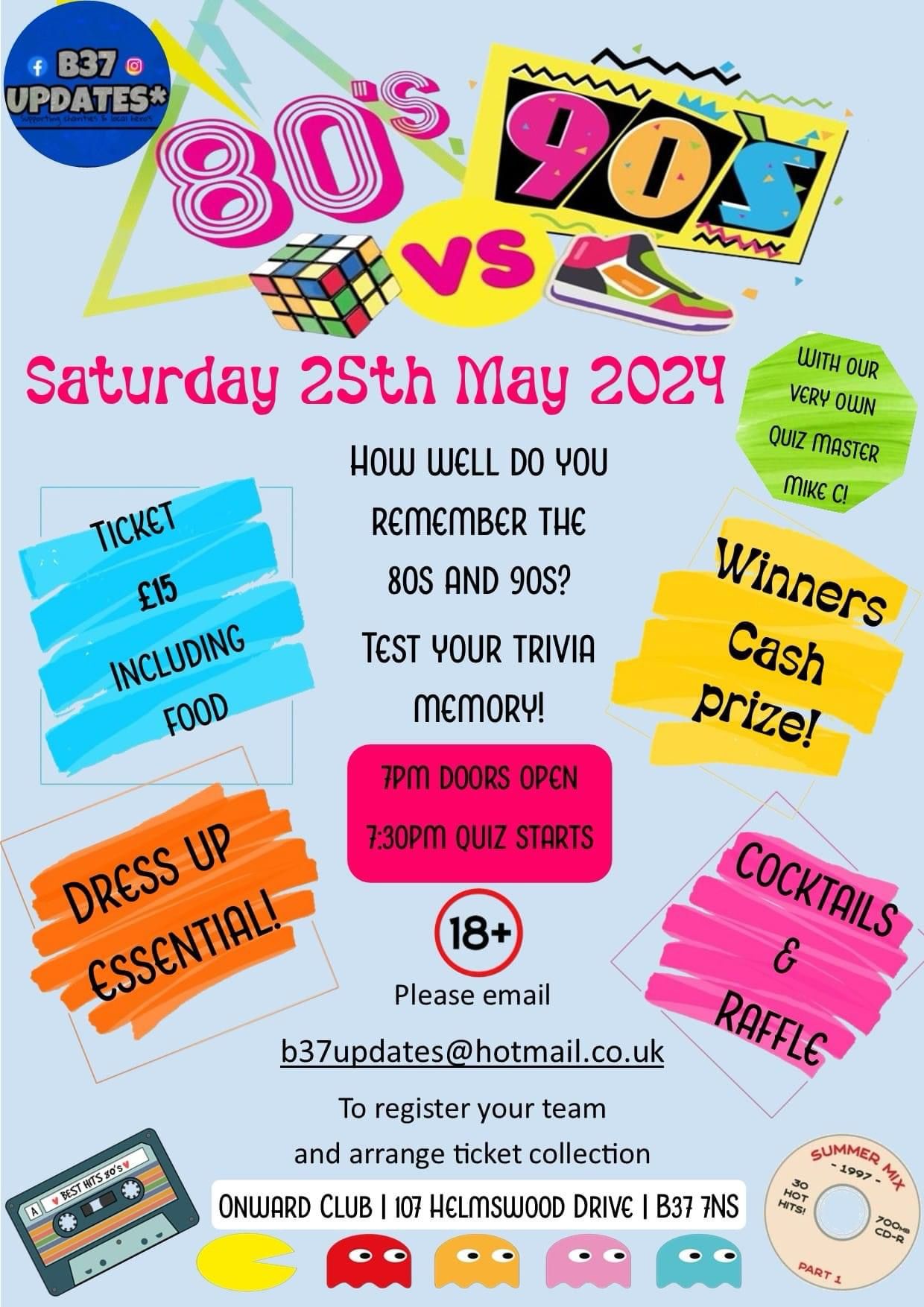 B37 Updates 80s vs 90s Quiz Night